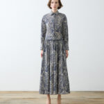 Alina Scarf Patterned Voile Skirt Set