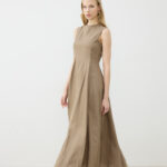 Clara 100% Linen Sleeveless Fitted Dress