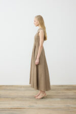 Clara 100% Linen Sleeveless Fitted Dress - Image 5