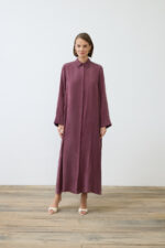 Gloria Washed Silk Shirt Dress - Image 4