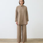 Natural 100% Linen Pants Set