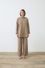 Natural 100% Linen Pants Set