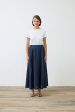 Natural 100% Linen Pleated Skirt - Image 6