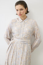 Pastel Patterned Viscose Rayon Shirt Dress - Image 2