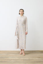 Pastel Patterned Viscose Rayon Shirt Dress