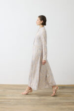 Pastel Patterned Viscose Rayon Shirt Dress - Image 8