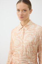 Pastel Patterned Viscose Rayon Shirt Dress - Image 3