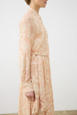 Pastel Patterned Viscose Rayon Shirt Dress - Image 9