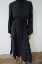 Prime Washed Silk Buttoned Belt Dress - Image 9