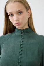 Prime Washed Silk Buttoned Belt Dress - Image 3