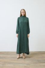 Prime Washed Silk Buttoned Belt Dress - Image 7