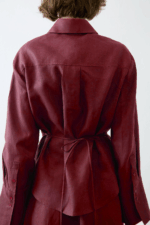 Vale 100% Linen Wrap Skirt Set - Image 2